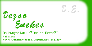 dezso enekes business card